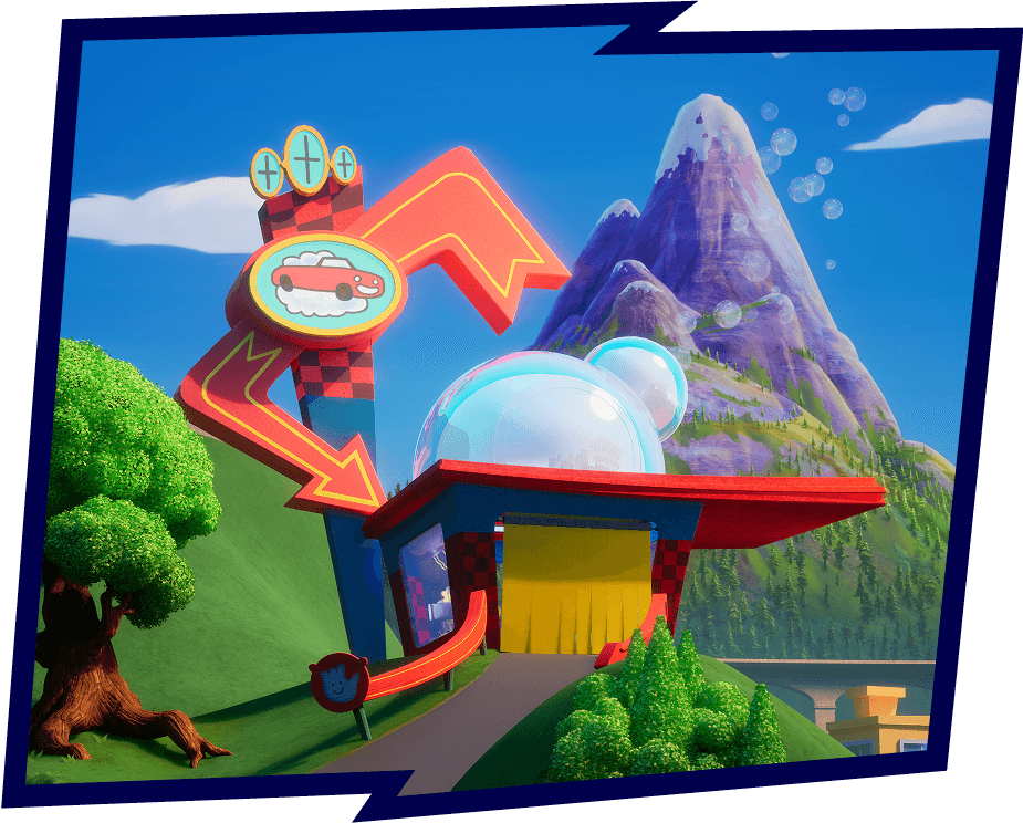 Busy Bubbles Car Wash panel