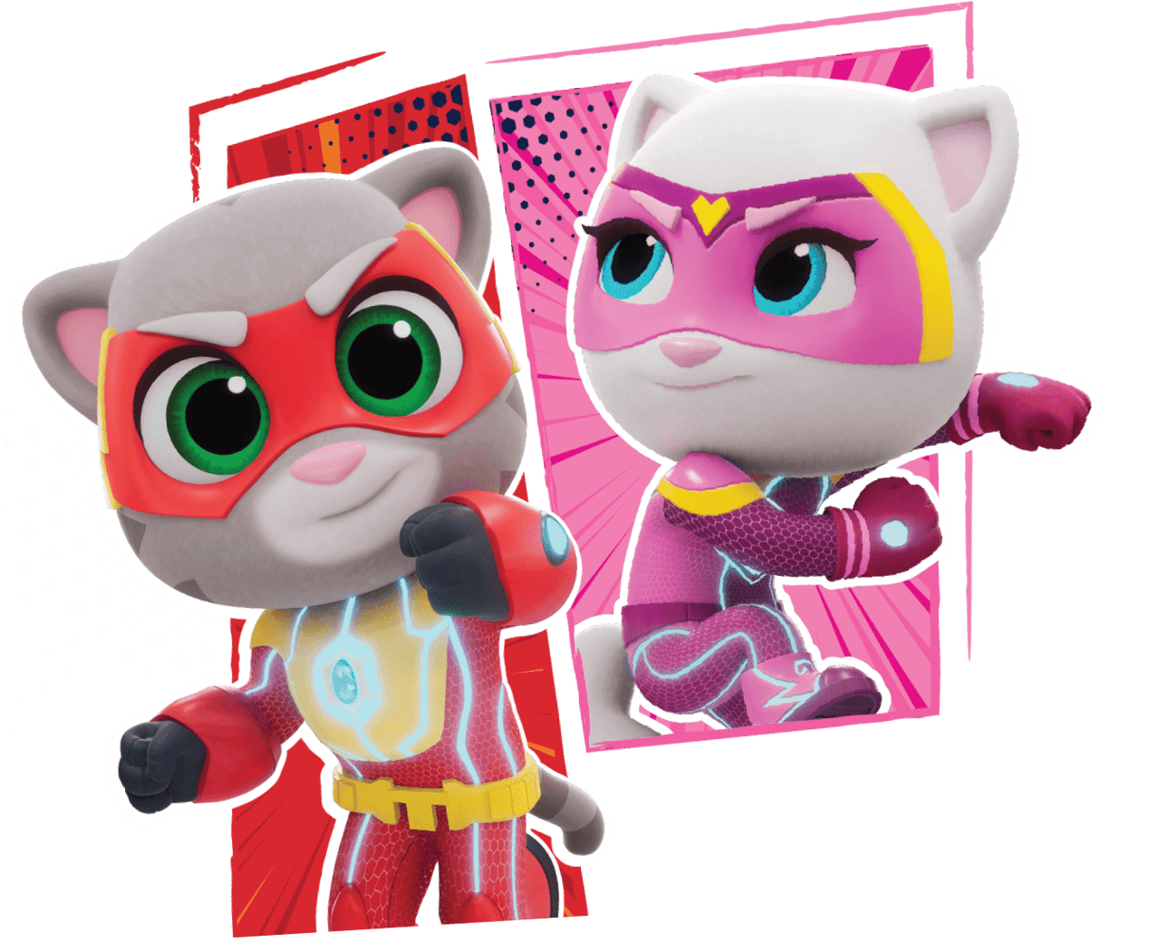 Talking Tom and Talking Angela heroes