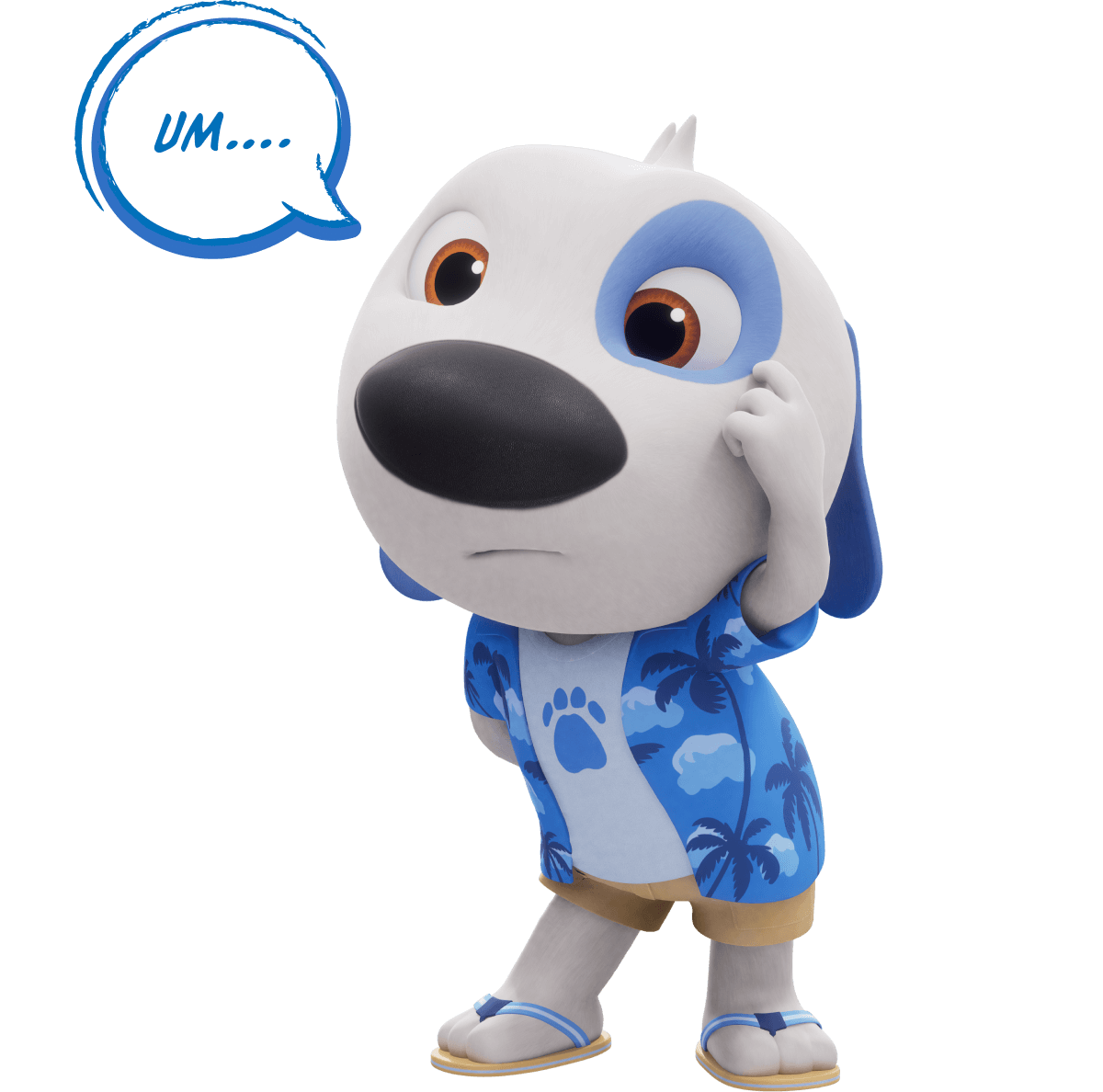 Talking Hank saying: 'UM....'