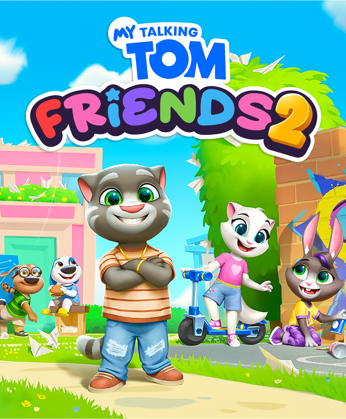 My Talking Tom Friends 2. Tom and friends hanging out in the park and doing fun activities.
