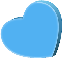 A blue heart sticker