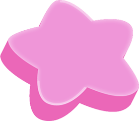Pink star sticker.