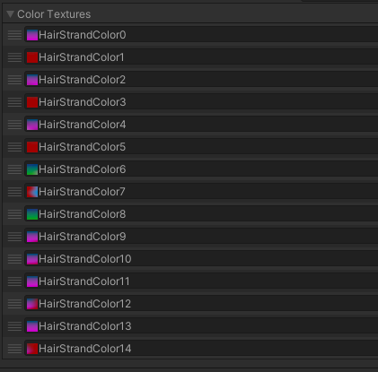 Collection of runtime color textures.