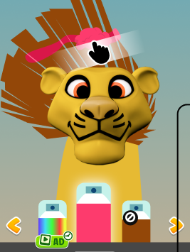 Hair spray and color can be applied.