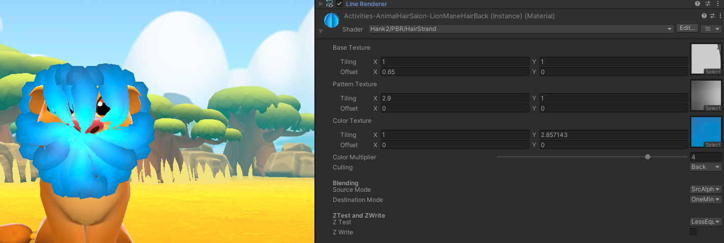 Textures used in material.