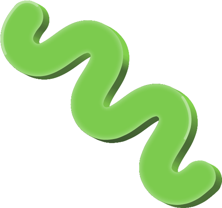 Green squiggle sticker