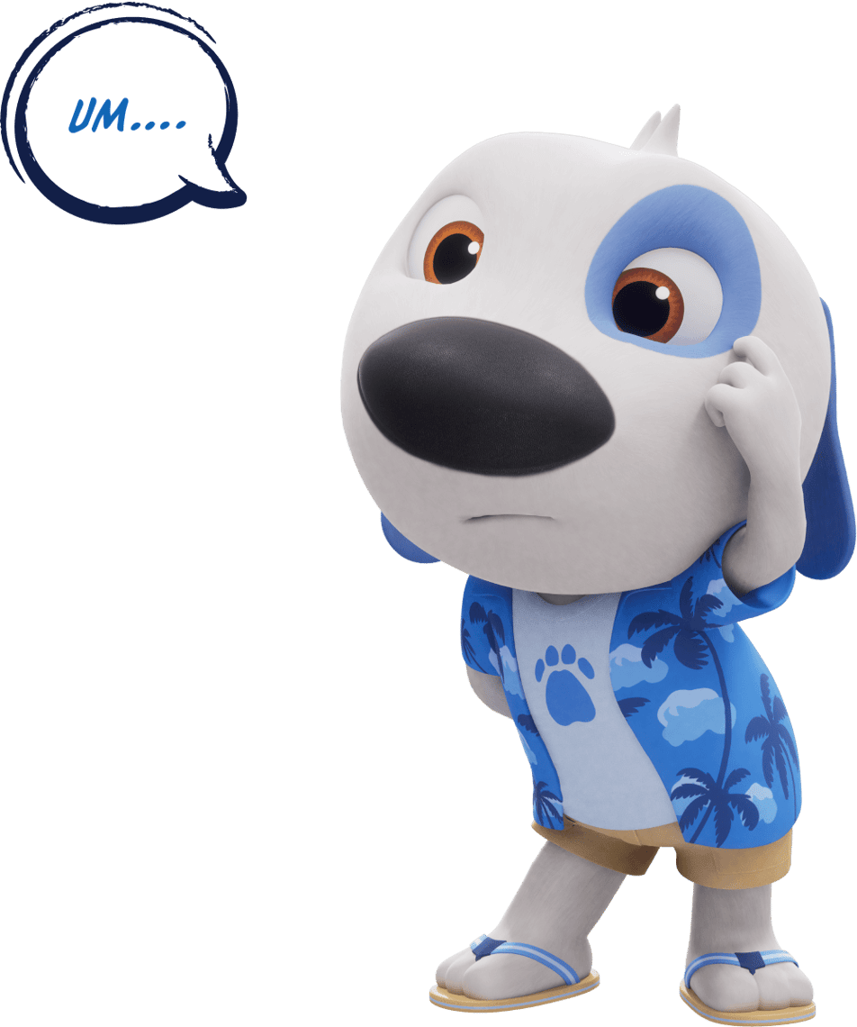 Talking Hank saying: 'UM....'