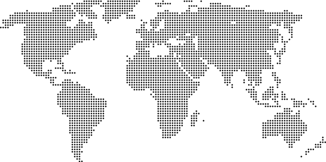Dotted World map graphic