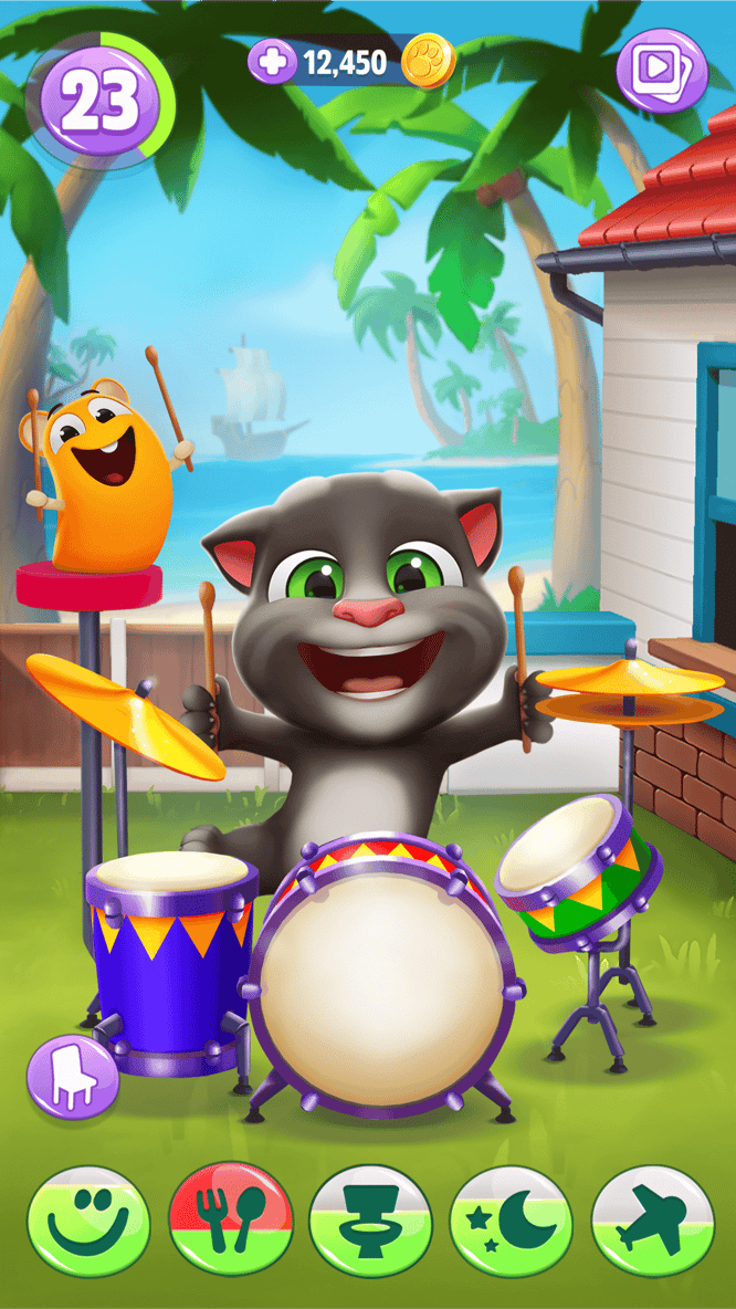 Jogo do tom, cuidando do gato tom, Meu talking tom 2, talking tom